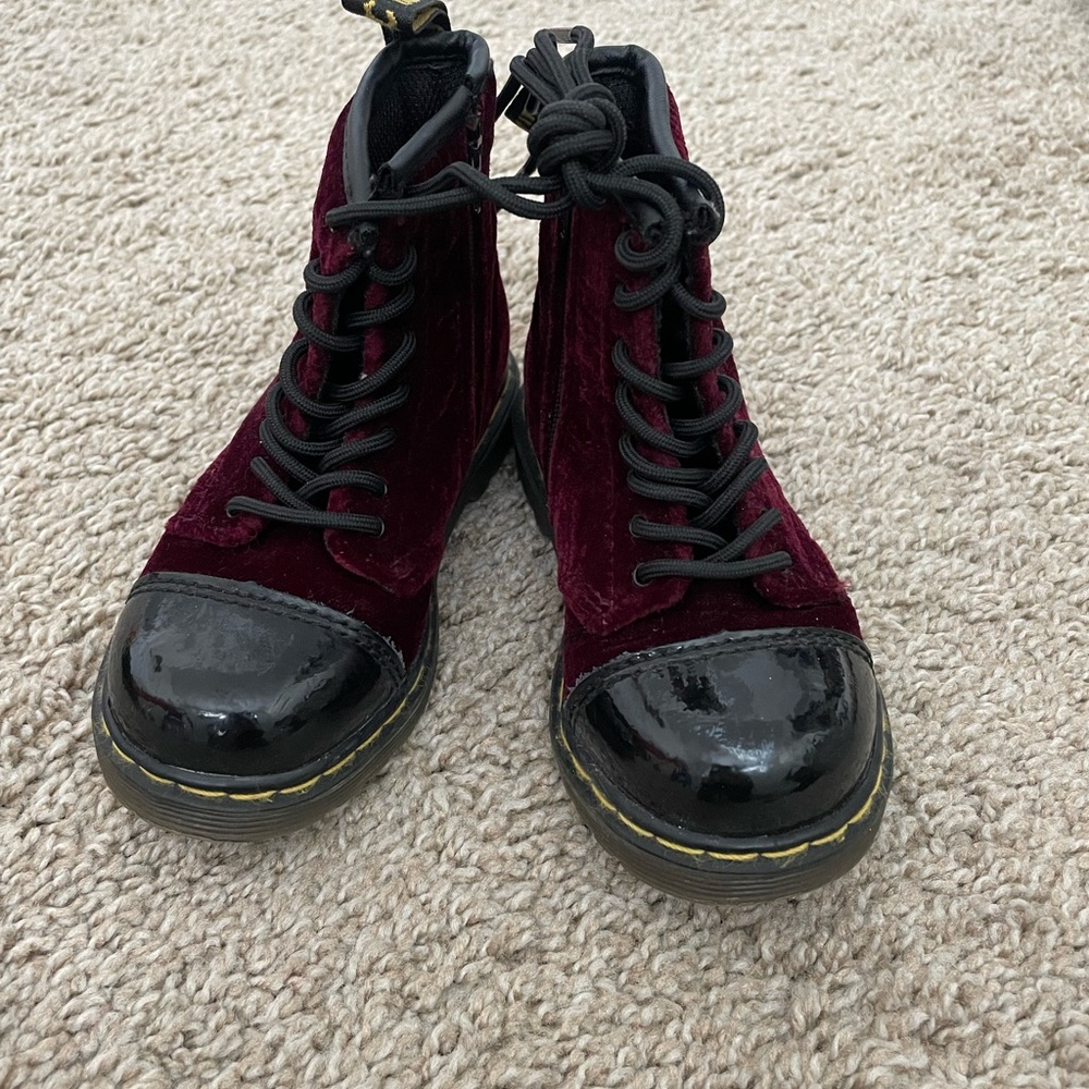 Dr. Martens Velvet Lace-Up Boots